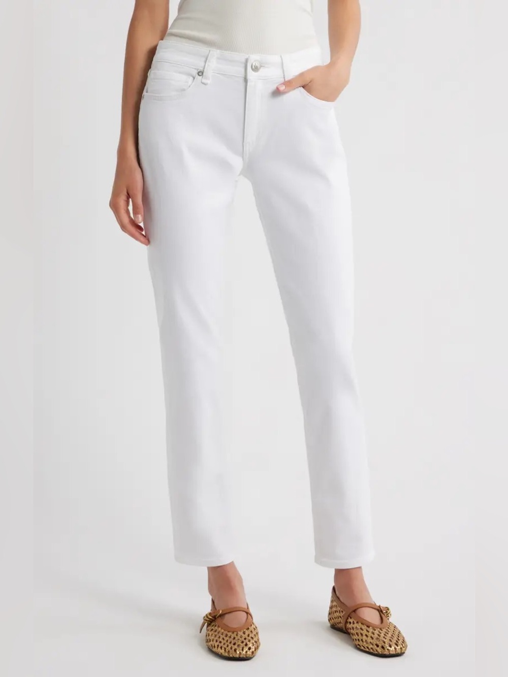 rag & bone The Dre White Skinny Jeans
